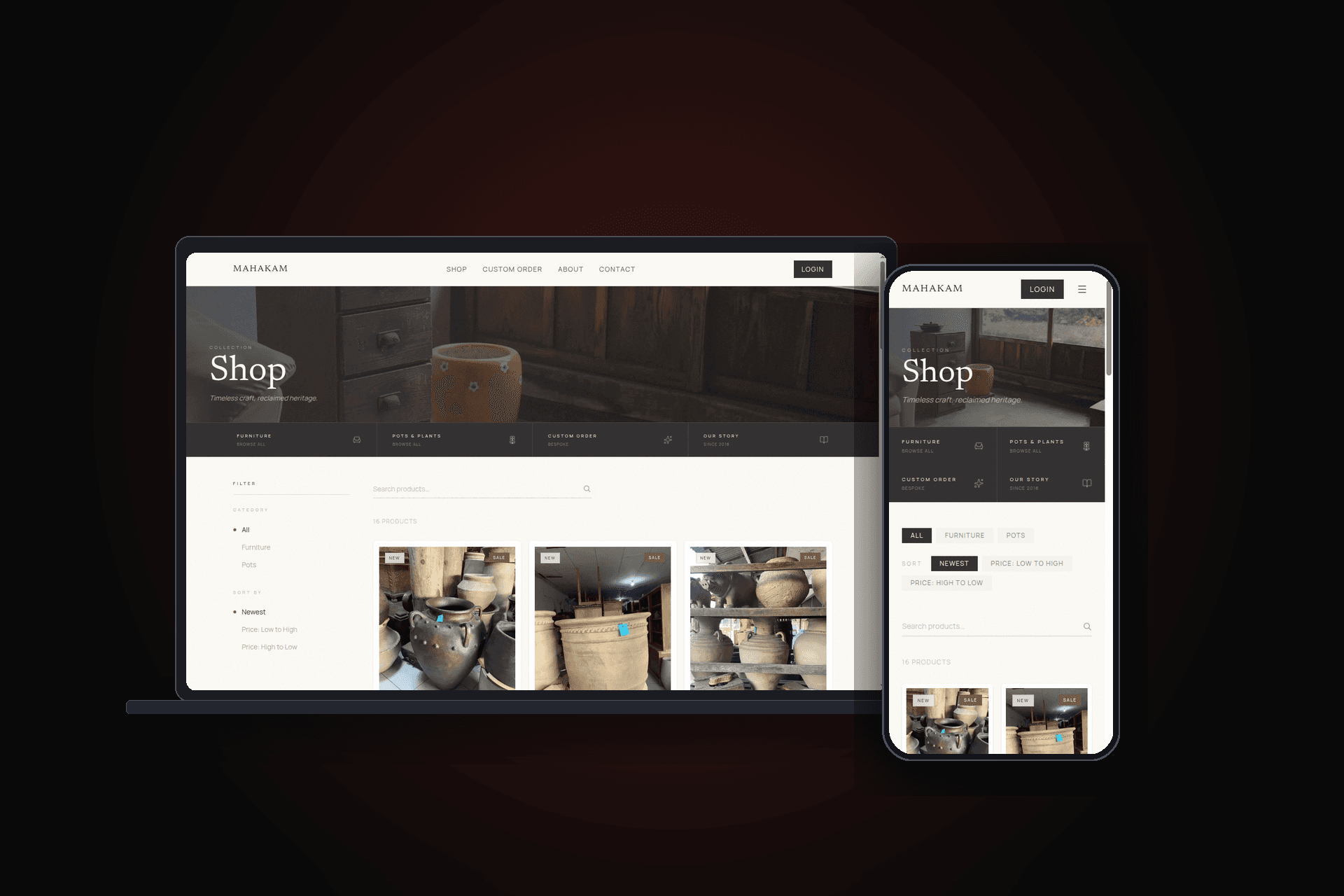 Case Study: Mahakam Furniture interface design details